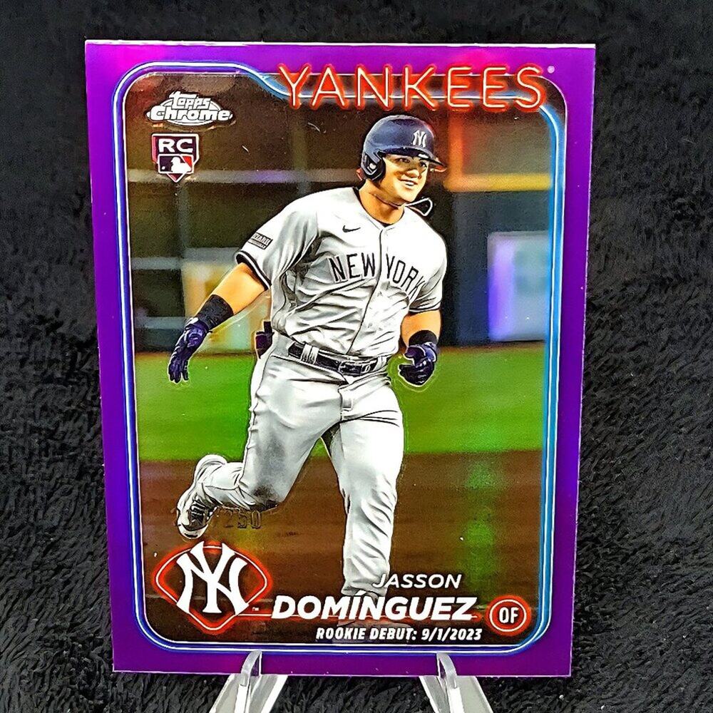 Jasson Dominguez 217/250 RC 2024 Topps Chrome Update Purple Refractors Yankees